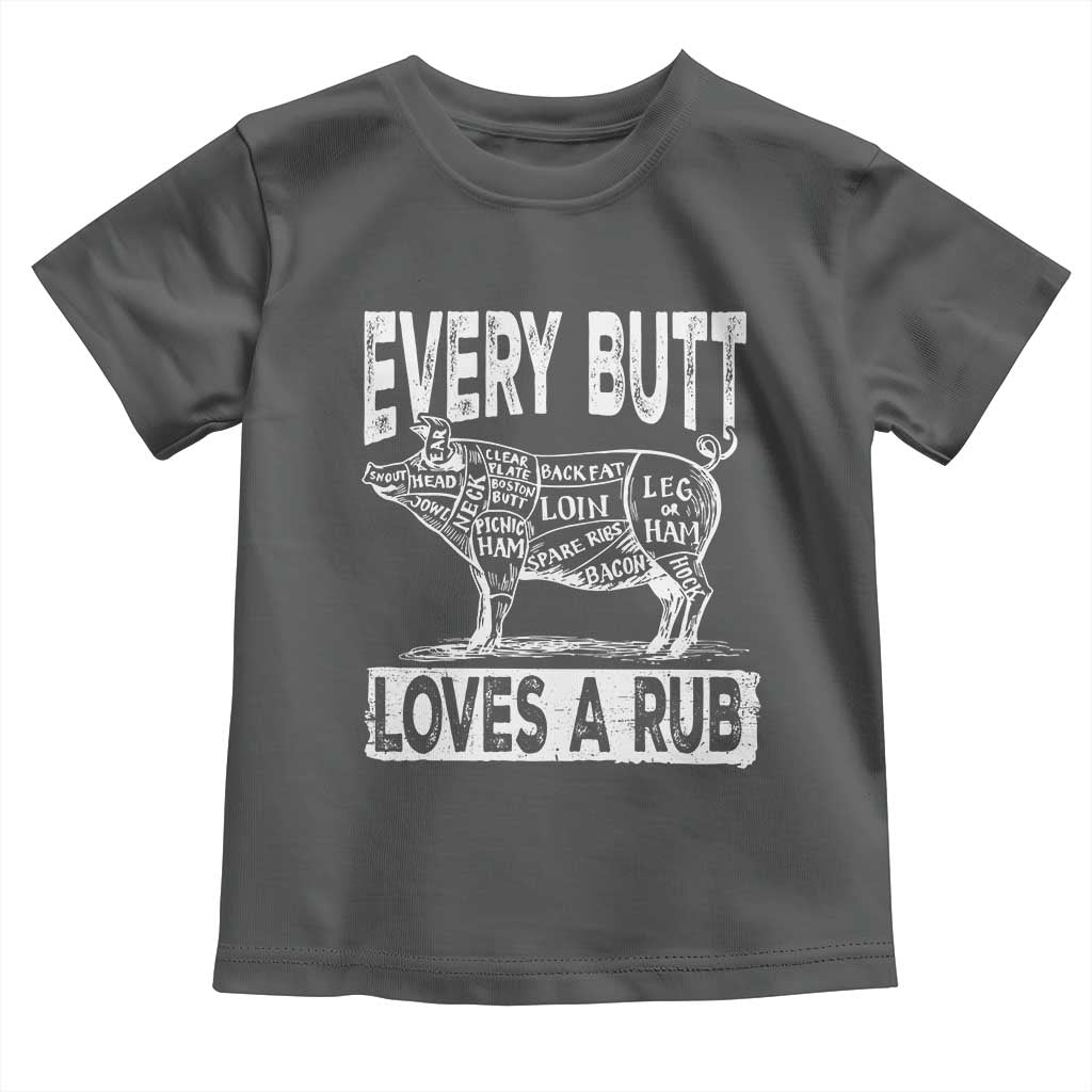 BBQ Toddler T Shirt Pork Butt Rub Dad Grill Gift TS10 Dark Heather Print Your Wear