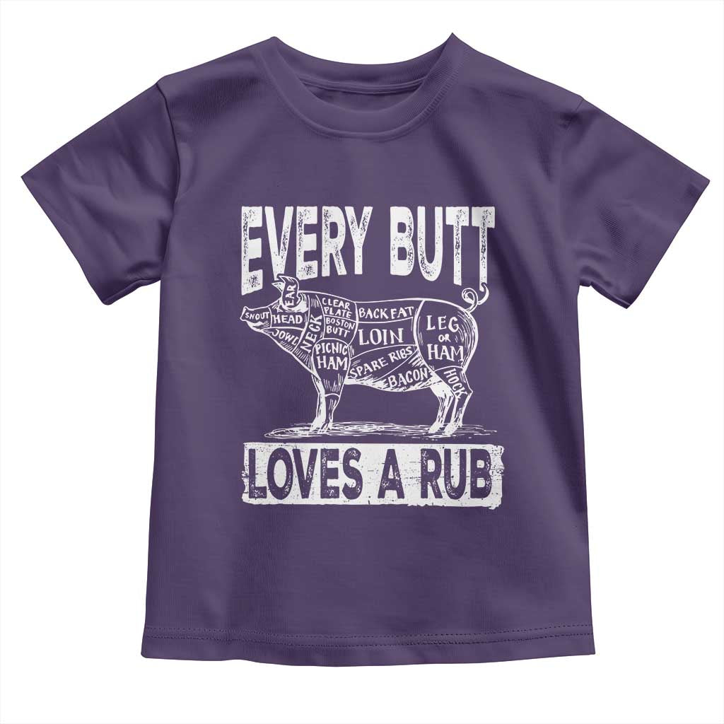 BBQ Toddler T Shirt Pork Butt Rub Dad Grill Gift TS10 Purple Print Your Wear