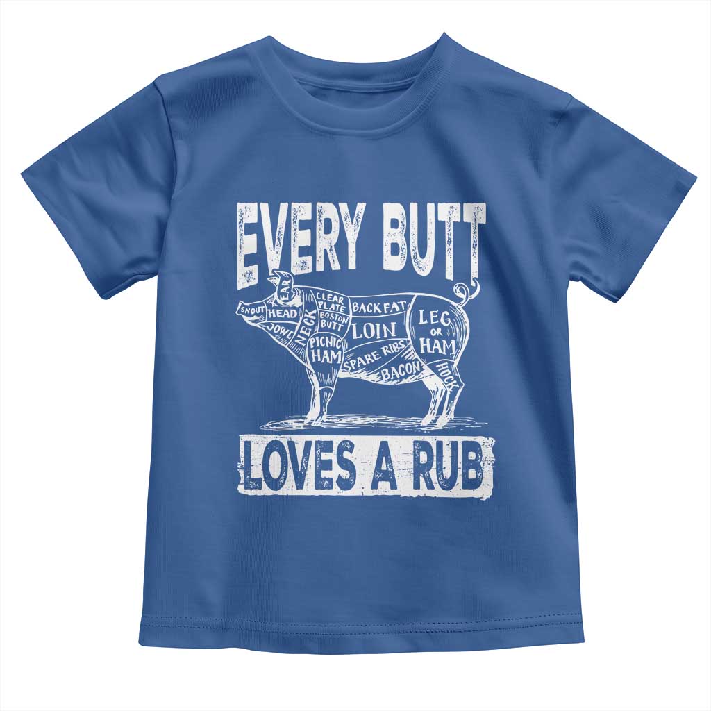 BBQ Toddler T Shirt Pork Butt Rub Dad Grill Gift TS10 Royal Blue Print Your Wear