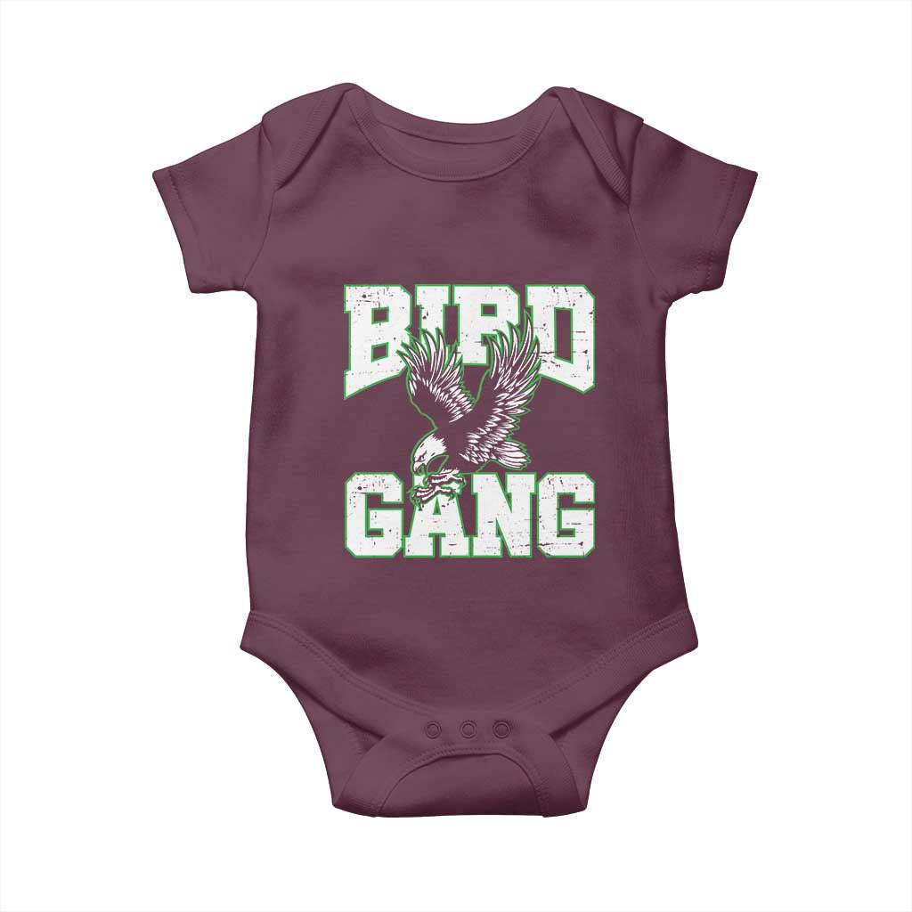 Bird Gang Baby Onesie Vintage 90s Style Classic EF Fly TS10 Maroon Print Your Wear
