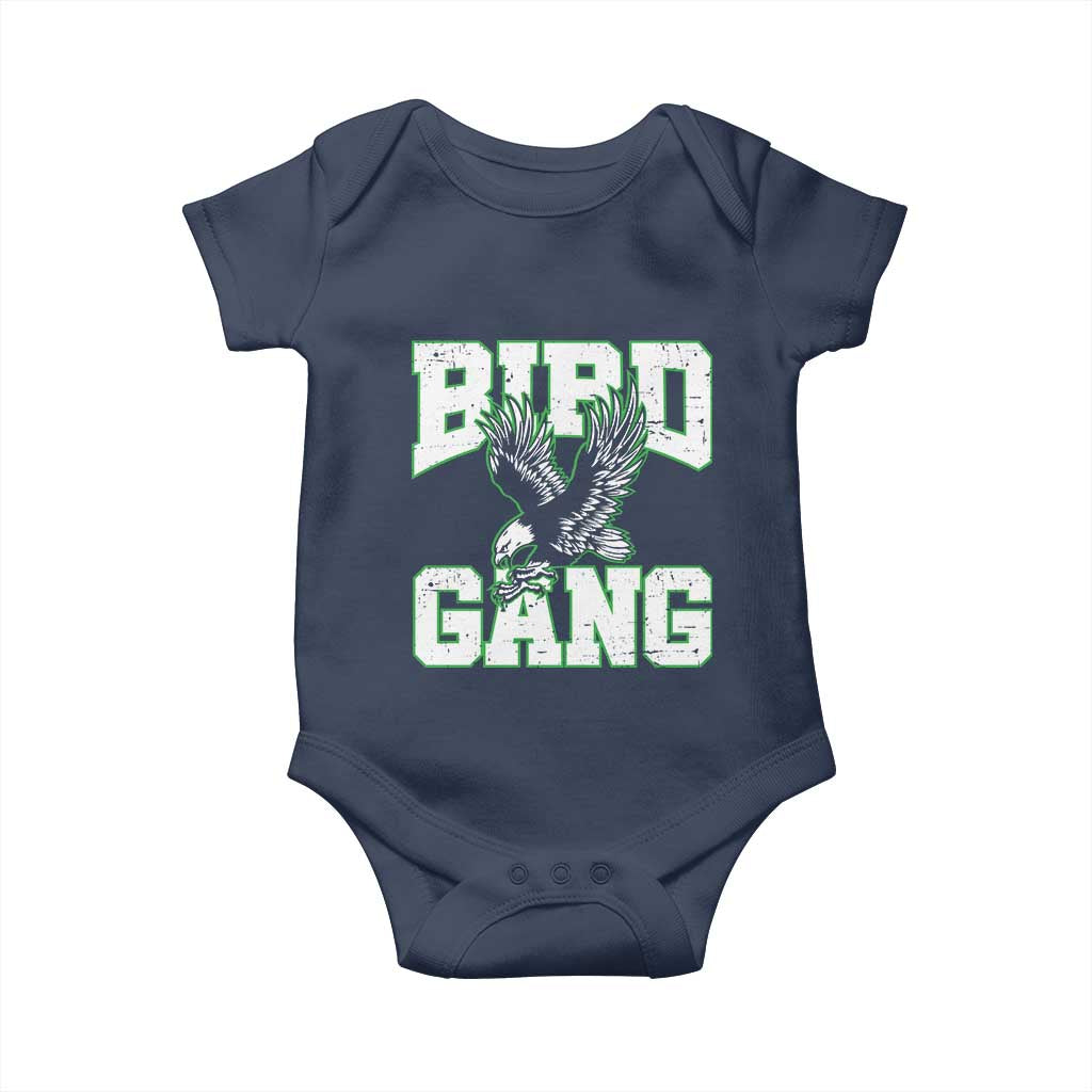 Bird Gang Baby Onesie Vintage 90s Style Classic EF Fly TS10 Navy Print Your Wear