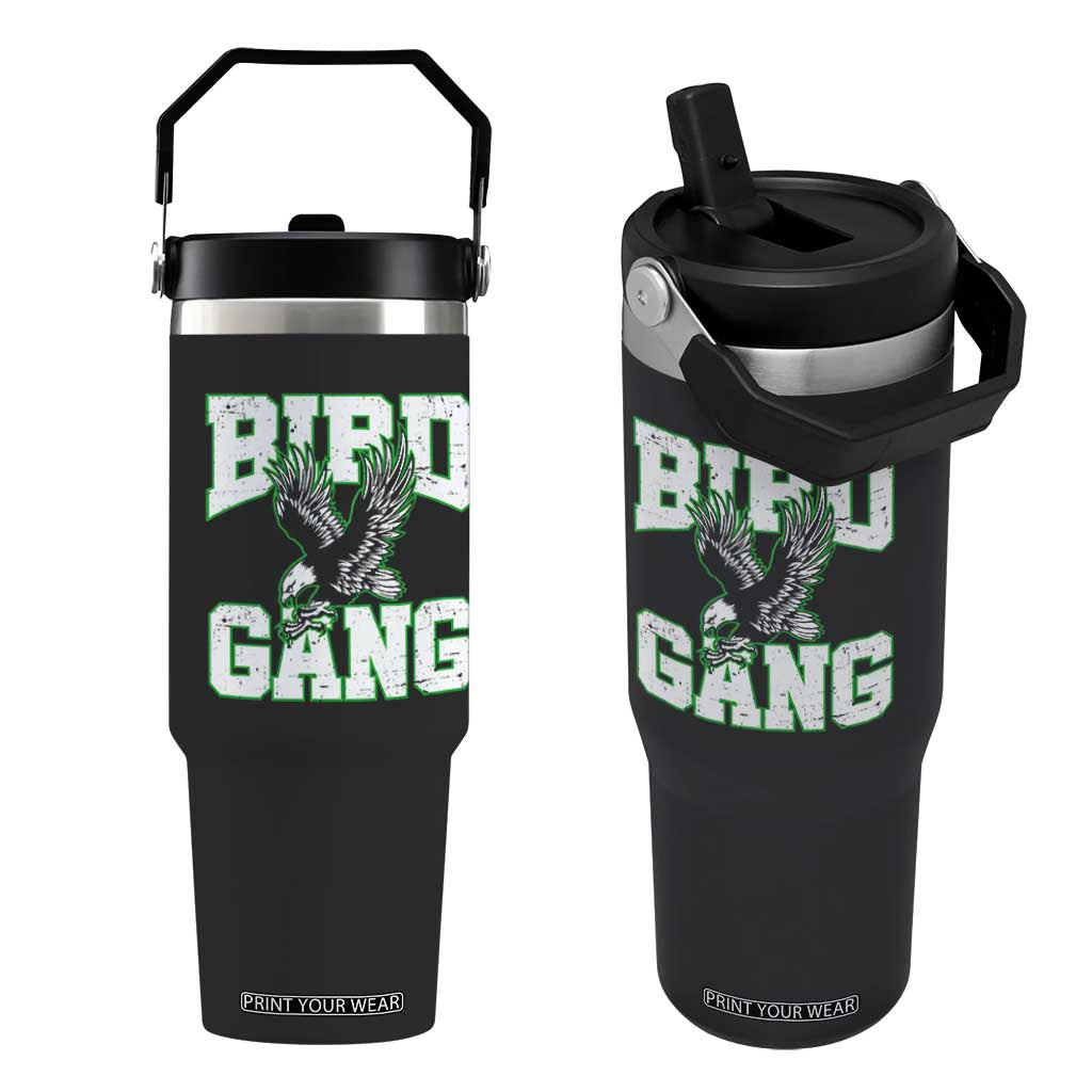 Bird Gang Flip Straw Tumbler Vintage 90s Style Classic Eagles Fly TS10 One Size: 30 oz Black Print Your Wear