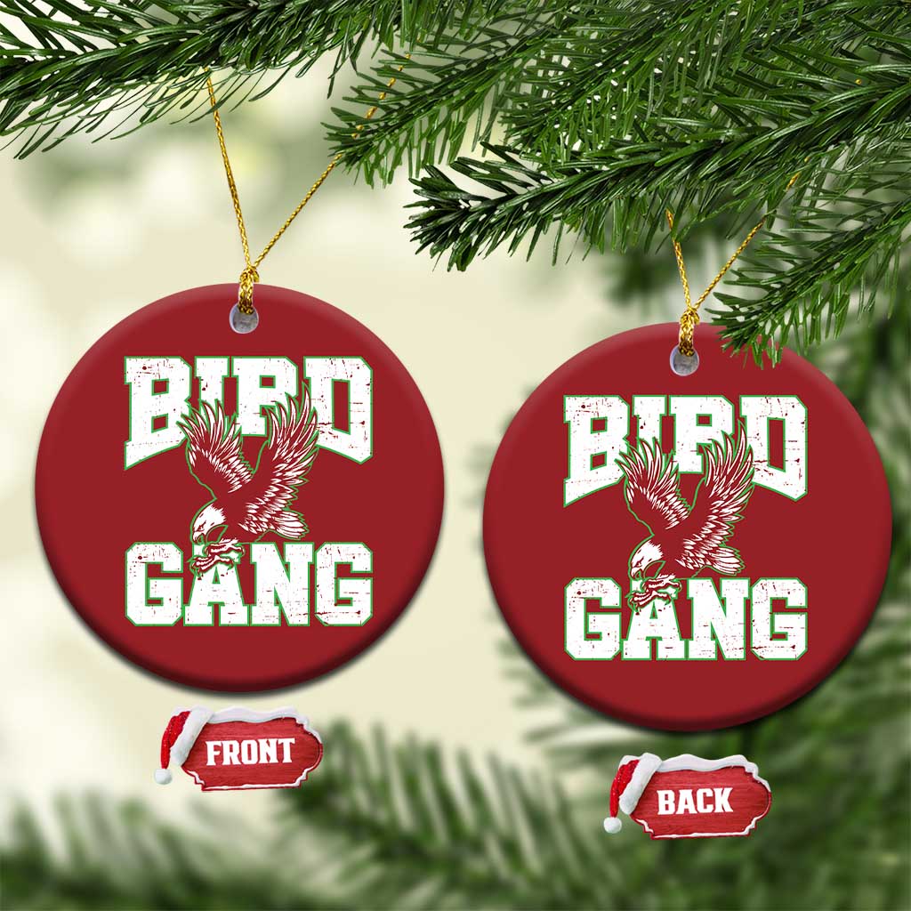 Bird Gang Christmas Ceramic Ornament Vintage 90s Style Classic EF Fly TS10 Circle Red Print Your Wear
