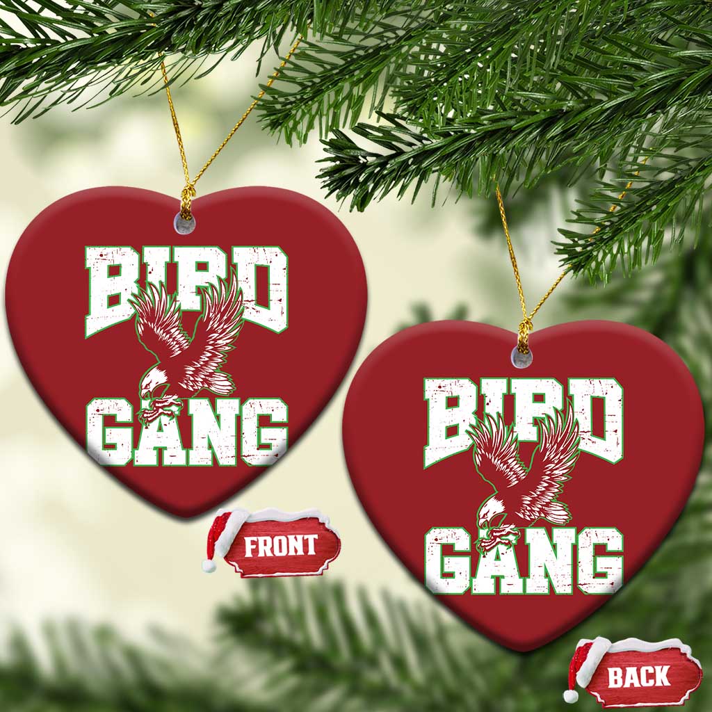 Bird Gang Christmas Ceramic Ornament Vintage 90s Style Classic EF Fly TS10 Heart Red Print Your Wear