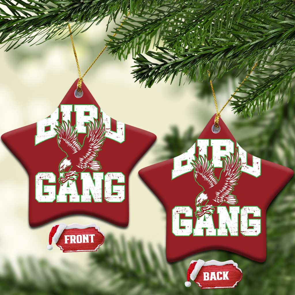 Bird Gang Christmas Ceramic Ornament Vintage 90s Style Classic EF Fly TS10 Star Red Print Your Wear
