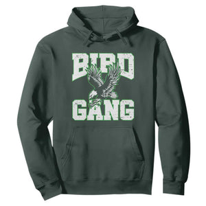 Bird Gang Hoodie Vintage 90s Style Classic Eagles Fly TS10 Dark Forest Green Print Your Wear