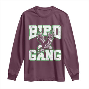 Bird Gang Long Sleeve Shirt Vintage 90s Style Classic Eagles Fly TS10 Maroon Print Your Wear