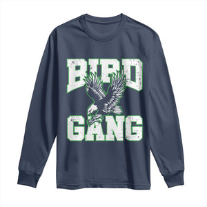 Bird Gang Long Sleeve Shirt Vintage 90s Style Classic Eagles Fly TS10 Navy Print Your Wear