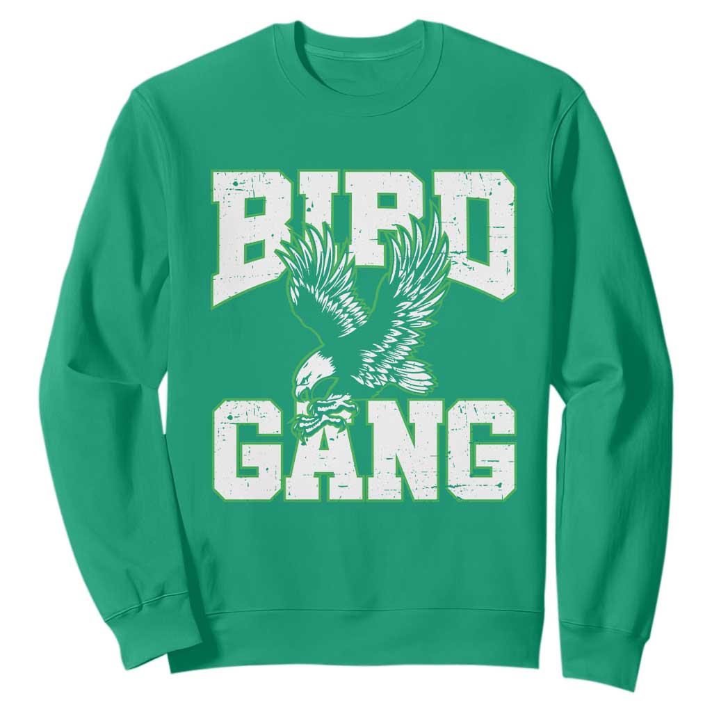 Bird Gang Sweatshirt Vintage 90s Style Classic Eagles Fly TS10 Irish Green Print Your Wear