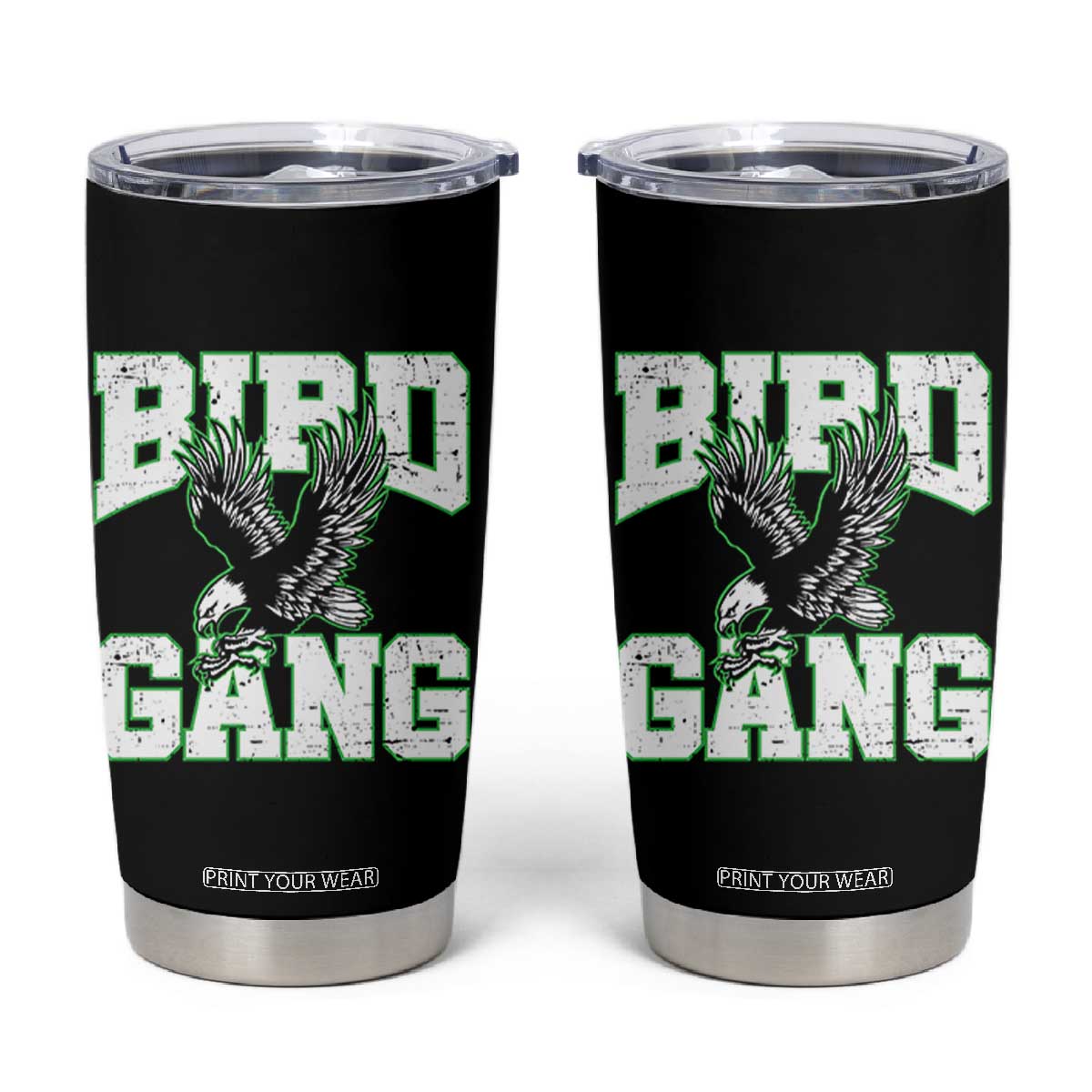 Bird Gang Tumbler Cup Vintage 90s Style Classic EF Fly TS10 Black Print Your Wear