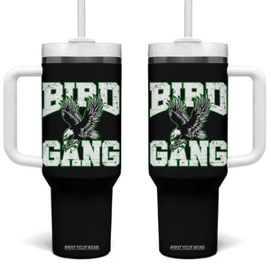 Bird Gang Tumbler With Handle Vintage 90s Style Classic Eagles Fly TS10 One Size: 40 oz Black Print Your Wear