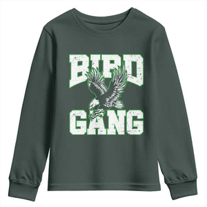 Bird Gang Youth Sweatshirt Vintage 90s Style Classic Eagles Fly TS10 Dark Forest Green Print Your Wear