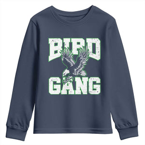 Bird Gang Youth Sweatshirt Vintage 90s Style Classic Eagles Fly TS10 Navy Print Your Wear