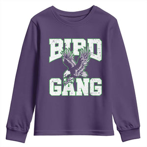 Bird Gang Youth Sweatshirt Vintage 90s Style Classic Eagles Fly TS10 Purple Print Your Wear