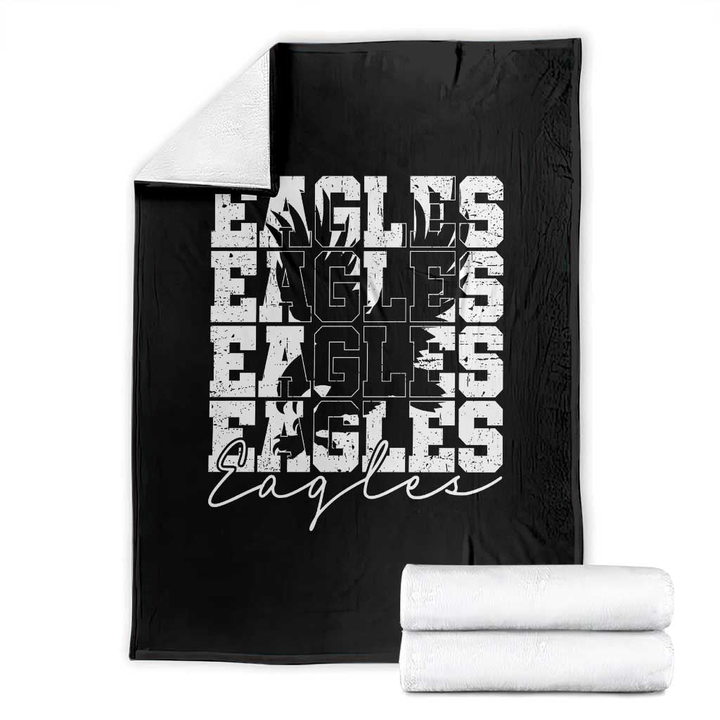Vintage Eagles Bird Inspirational Throw Blanket 90s Style Classic Eagles Fly TS10 Black Print Your Wear