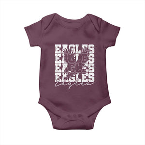 Vintage Eagles Bird Inspirational Baby Onesie 90s Style Classic Eagles Fly TS10 Maroon Print Your Wear