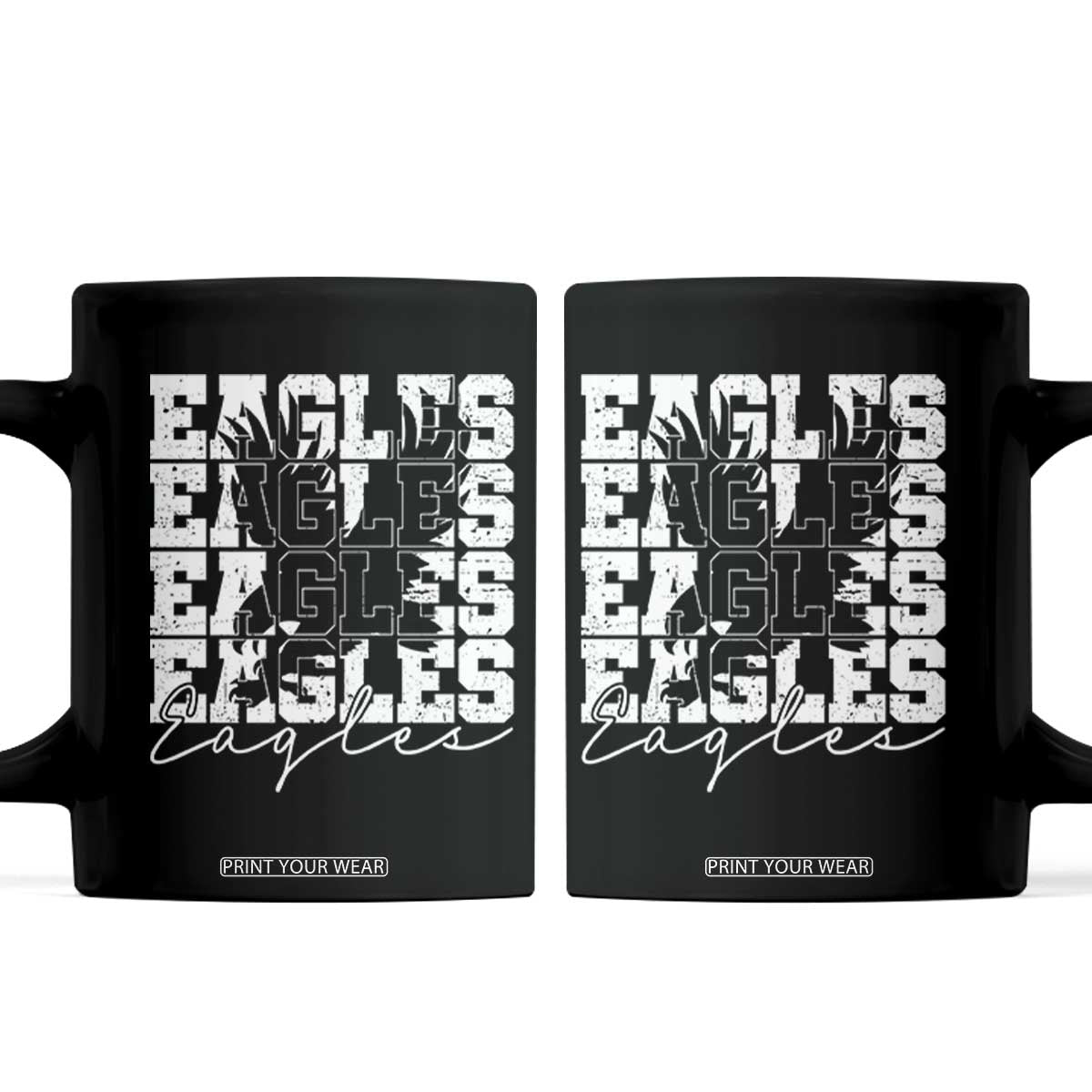 Vintage Eagles Bird Inspirational Coffee Mug 90s Style Classic Eagles Fly TS10 Black Print Your Wear