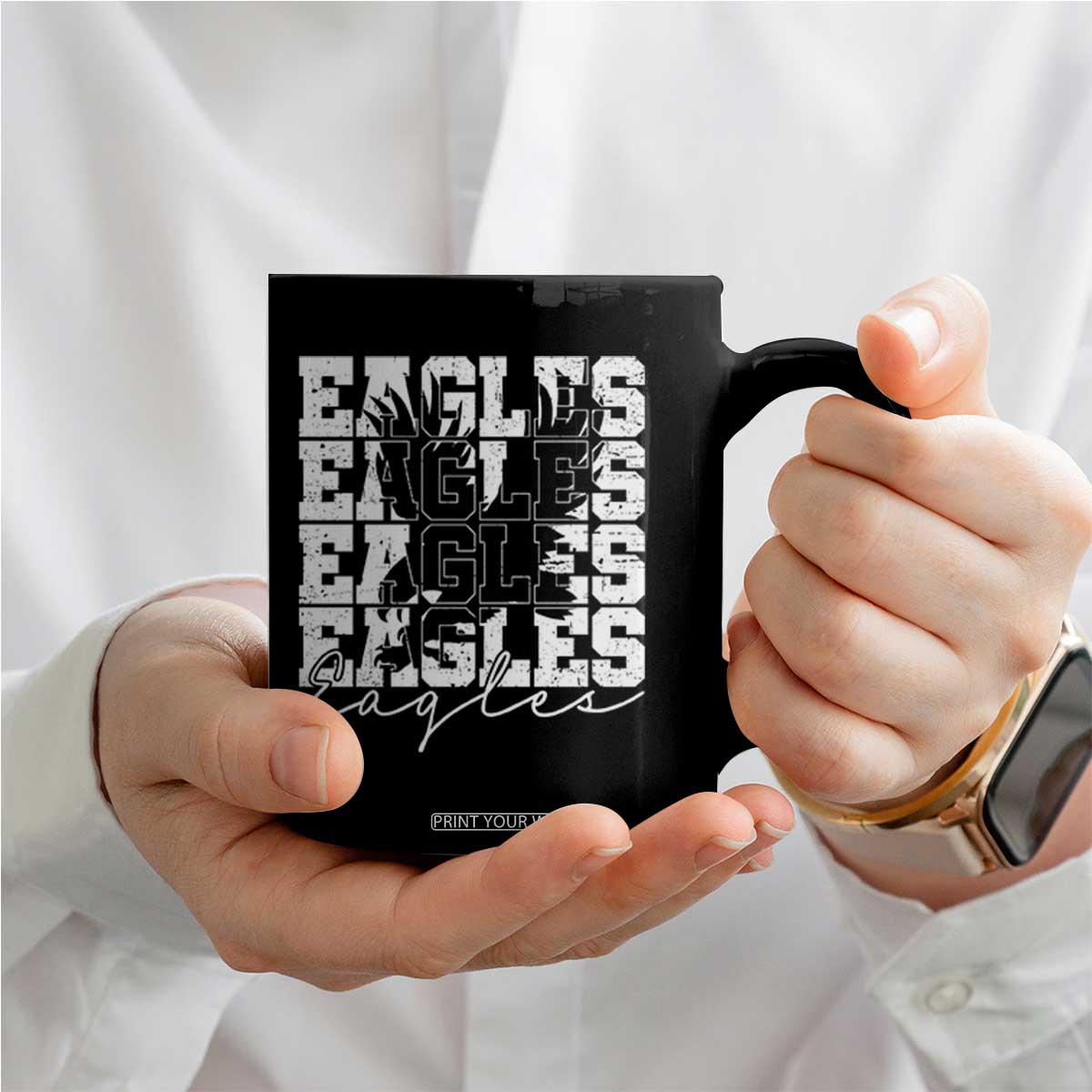 Vintage Eagles Bird Inspirational Coffee Mug 90s Style Classic Eagles Fly TS10 Print Your Wear