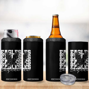 Vintage Eagles Bird Inspirational 4 in 1 Can Cooler Tumbler 90s Style Classic Eagles Fly TS10 Print Your Wear