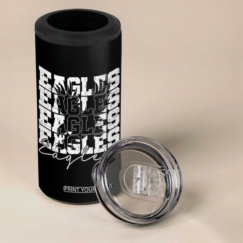 Vintage Eagles Bird Inspirational 4 in 1 Can Cooler Tumbler 90s Style Classic Eagles Fly TS10 Print Your Wear