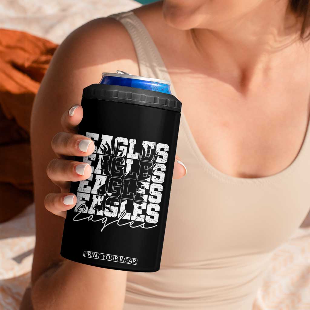 Vintage Eagles Bird Inspirational 4 in 1 Can Cooler Tumbler 90s Style Classic Eagles Fly TS10 Print Your Wear