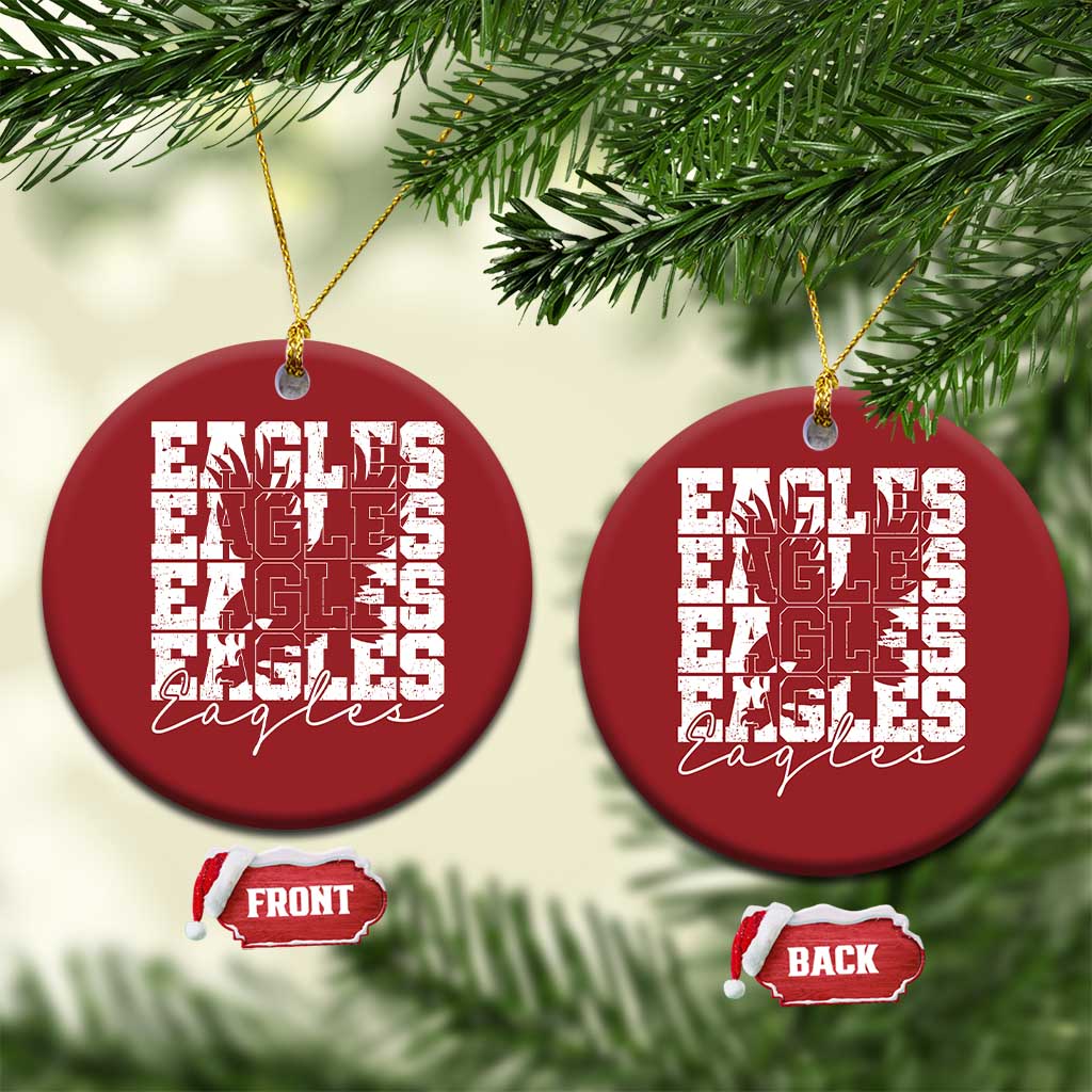 Vintage Eagles Bird Inspirational Christmas Ornament 90s Style Classic Eagles Fly TS10 Circle Red Print Your Wear
