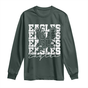 Vintage Eagles Bird Inspirational Long Sleeve Shirt 90s Style Classic Eagles Fly TS10 Dark Forest Green Print Your Wear