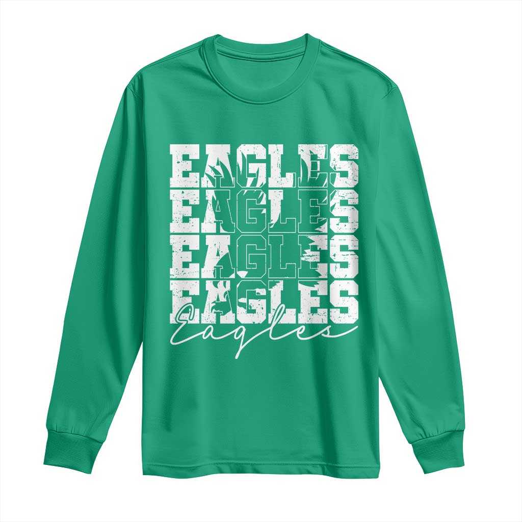 Vintage Eagles Bird Inspirational Long Sleeve Shirt 90s Style Classic Eagles Fly TS10 Irish Green Print Your Wear