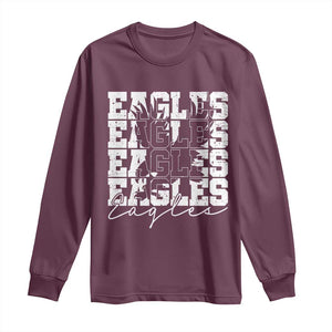 Vintage Eagles Bird Inspirational Long Sleeve Shirt 90s Style Classic Eagles Fly TS10 Maroon Print Your Wear