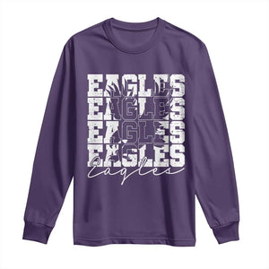 Vintage Eagles Bird Inspirational Long Sleeve Shirt 90s Style Classic Eagles Fly TS10 Purple Print Your Wear
