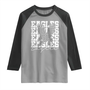 Vintage Eagles Bird Inspirational Raglan Shirt 90s Style Classic Eagles Fly TS10 Sport Gray Black Print Your Wear