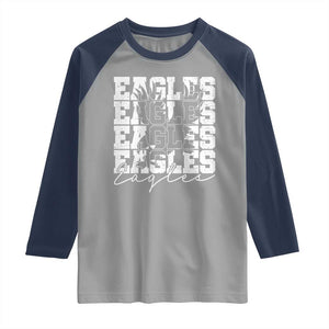 Vintage Eagles Bird Inspirational Raglan Shirt 90s Style Classic Eagles Fly TS10 Sport Gray Navy Print Your Wear