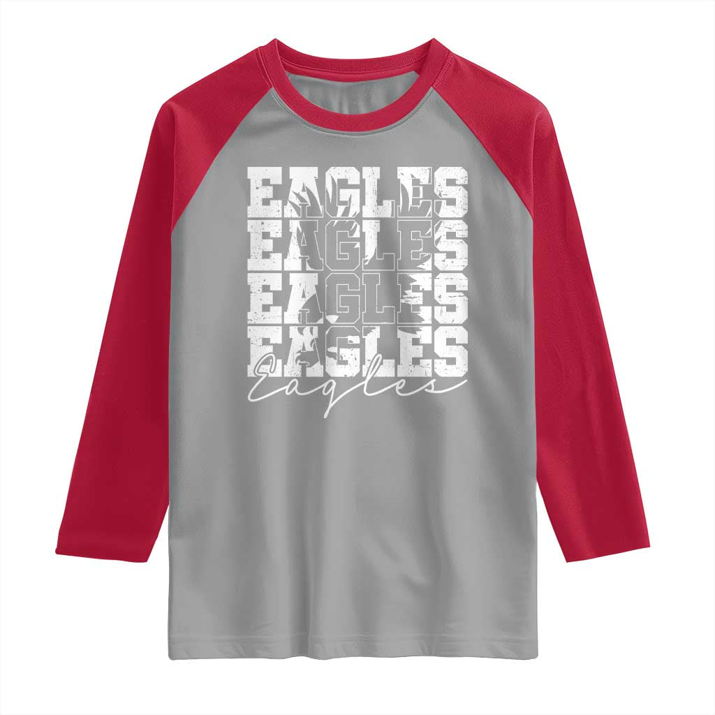 Vintage EF Bird Inspirational Raglan Shirt 90s Style Classic PFE Fly TS10 Sport Gray Red Print Your Wear
