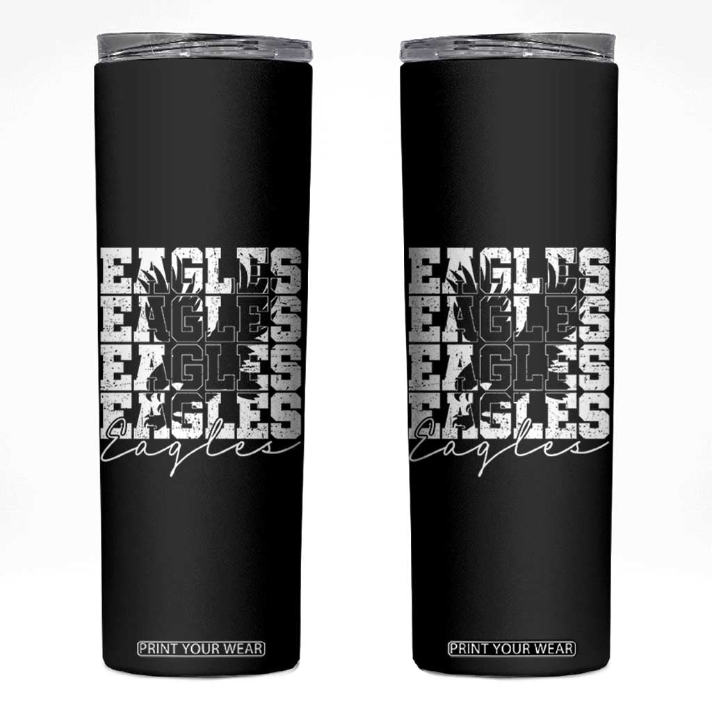 Vintage Eagles Bird Inspirational Skinny Tumbler 90s Style Classic Eagles Fly TS10 Black Print Your Wear
