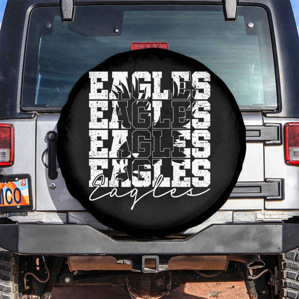 Vintage Eagles Bird Inspirational Spare Tire Cover 90s Style Classic Eagles Fly TS10 No hole Black Print Your Wear