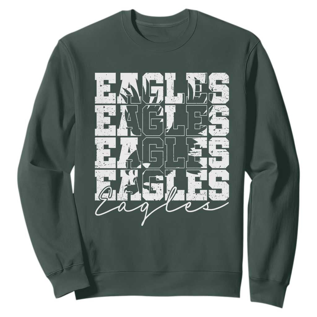 Vintage EF Bird Inspirational Sweatshirt 90s Style Classic PFE Fly TS10 Dark Forest Green Print Your Wear