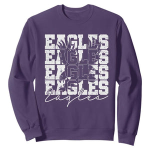 Vintage Eagles Bird Inspirational Sweatshirt 90s Style Classic Eagles Fly TS10 Purple Print Your Wear