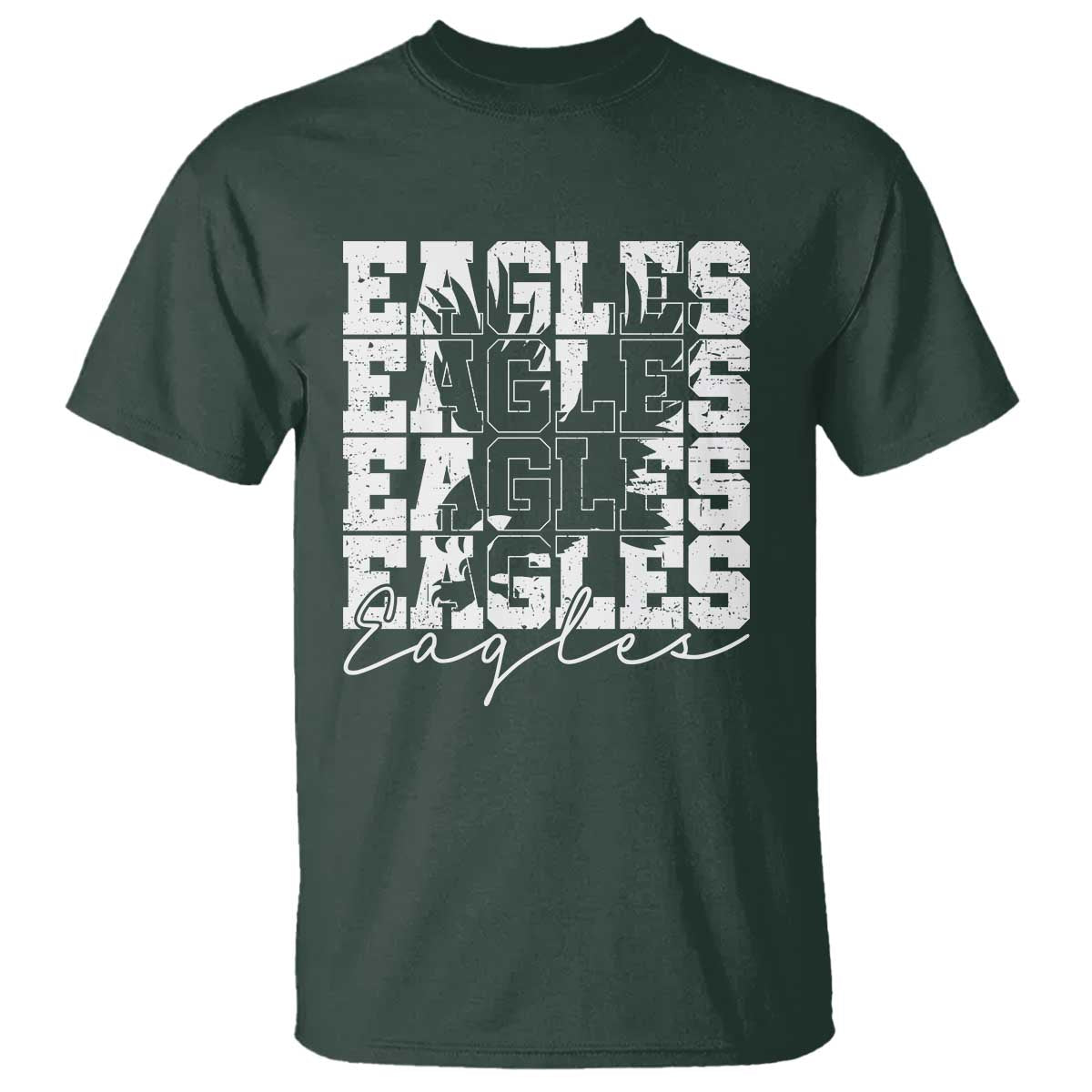 Vintage EF Bird Inspirational T Shirt 90s Style Classic PFE Fly TS10 Dark Forest Green Print Your Wear