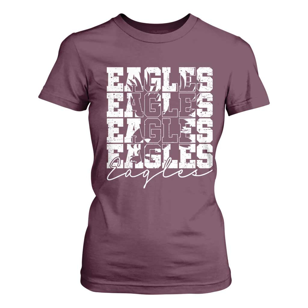 Vintage EF Bird Inspirational T Shirt For Women 90s Style Classic PFE Fly TS10 Maroon Print Your Wear