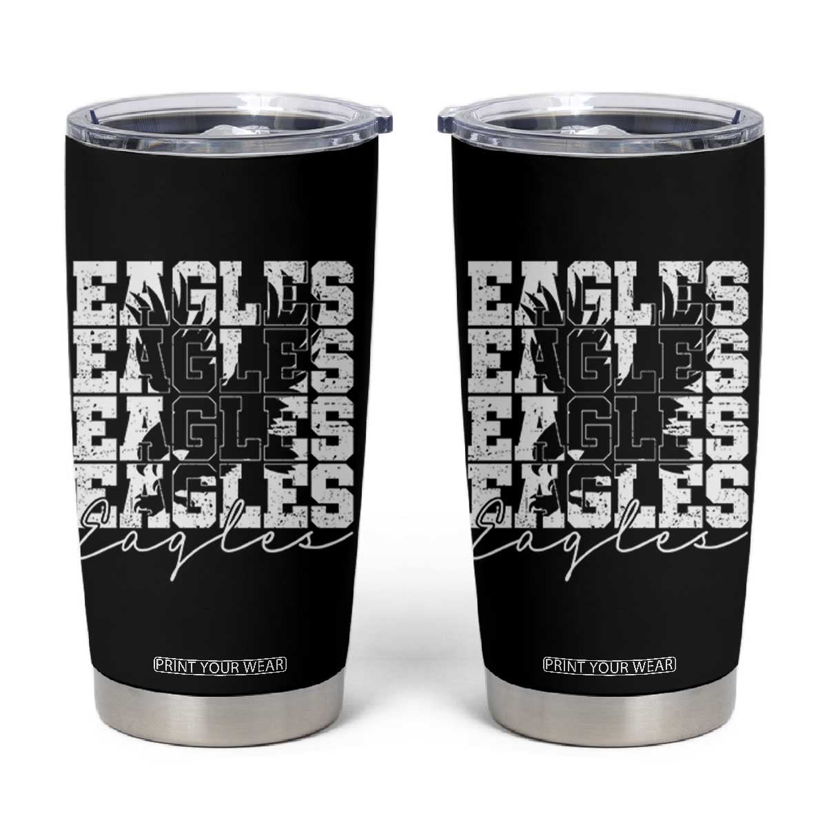 Vintage Eagles Bird Inspirational Tumbler Cup 90s Style Classic Eagles Fly TS10 Black Print Your Wear