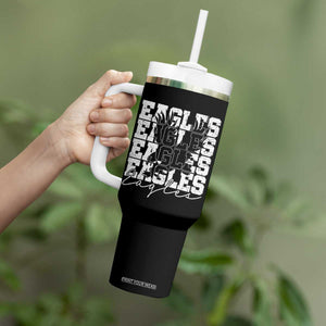 Vintage Eagles Bird Inspirational Tumbler With Handle 90s Style Classic Eagles Fly TS10 Print Your Wear