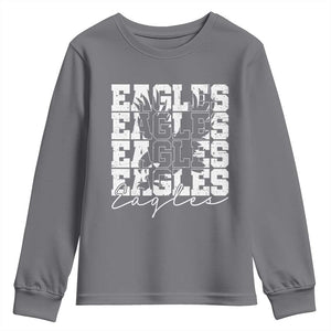 Vintage Eagles Bird Inspirational Youth Sweatshirt 90s Style Classic Eagles Fly TS10 Charcoal Print Your Wear