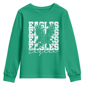 Vintage Eagles Bird Inspirational Youth Sweatshirt 90s Style Classic Eagles Fly TS10 Irish Green Print Your Wear