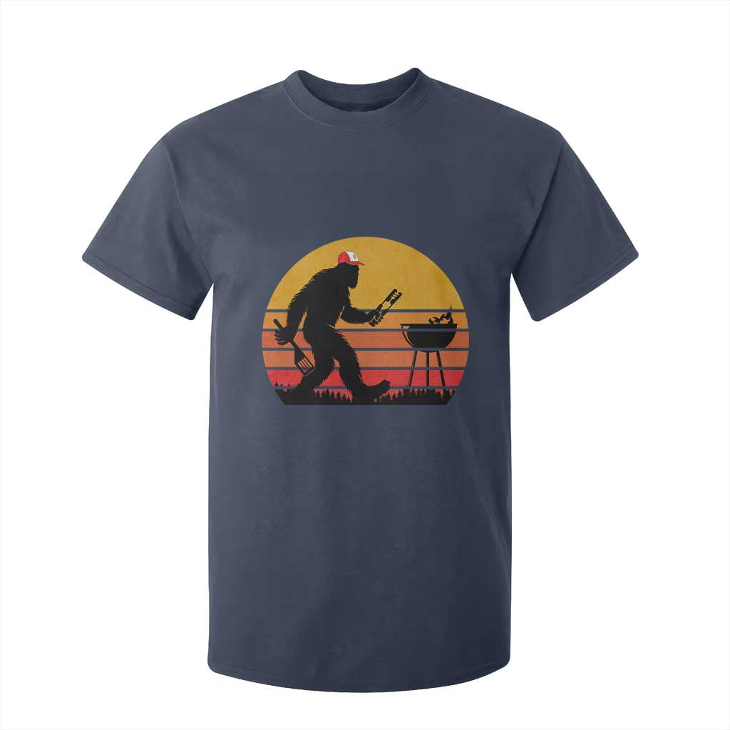 Bigfoot BBQ T Shirt For Kid Funny Barbecue Sasquatch Lovers Dad Grill Gift TS10 Navy Print Your Wear