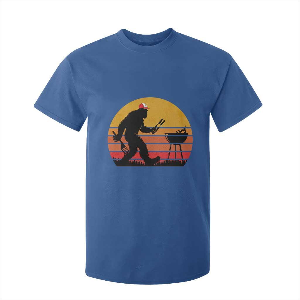 Bigfoot BBQ T Shirt For Kid Funny Barbecue Sasquatch Lovers Dad Grill Gift TS10 Royal Blue Print Your Wear