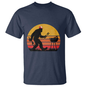 Bigfoot BBQ T Shirt Funny Barbecue Sasquatch Lovers Dad Grill Gift TS10 Navy Print Your Wear