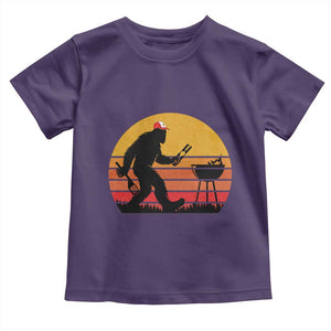 Bigfoot BBQ Toddler T Shirt Funny Barbecue Sasquatch Lovers Dad Grill Gift TS10 Purple Print Your Wear