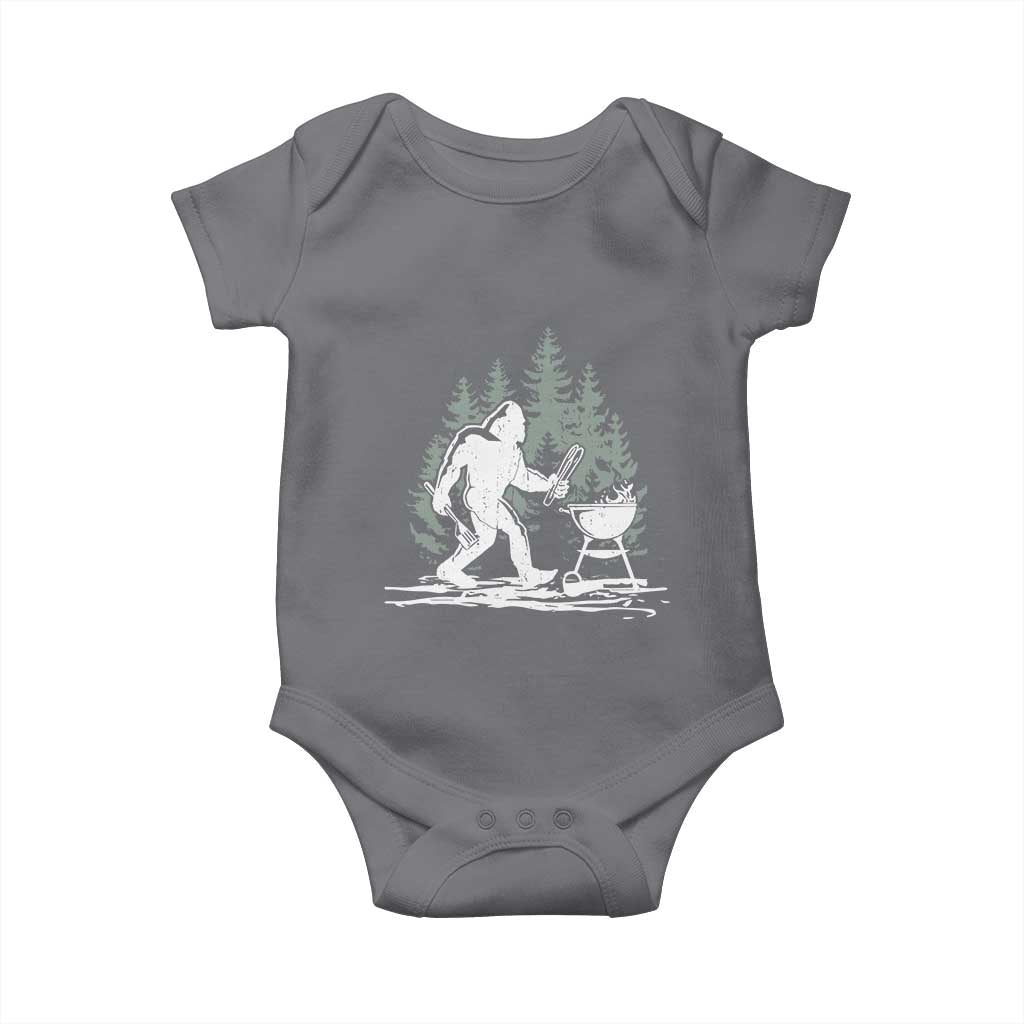 Bigfoot BBQ Baby Onesie Funny Sasquatch Barbecue Dad Grill Gift TS10 Charcoal Print Your Wear