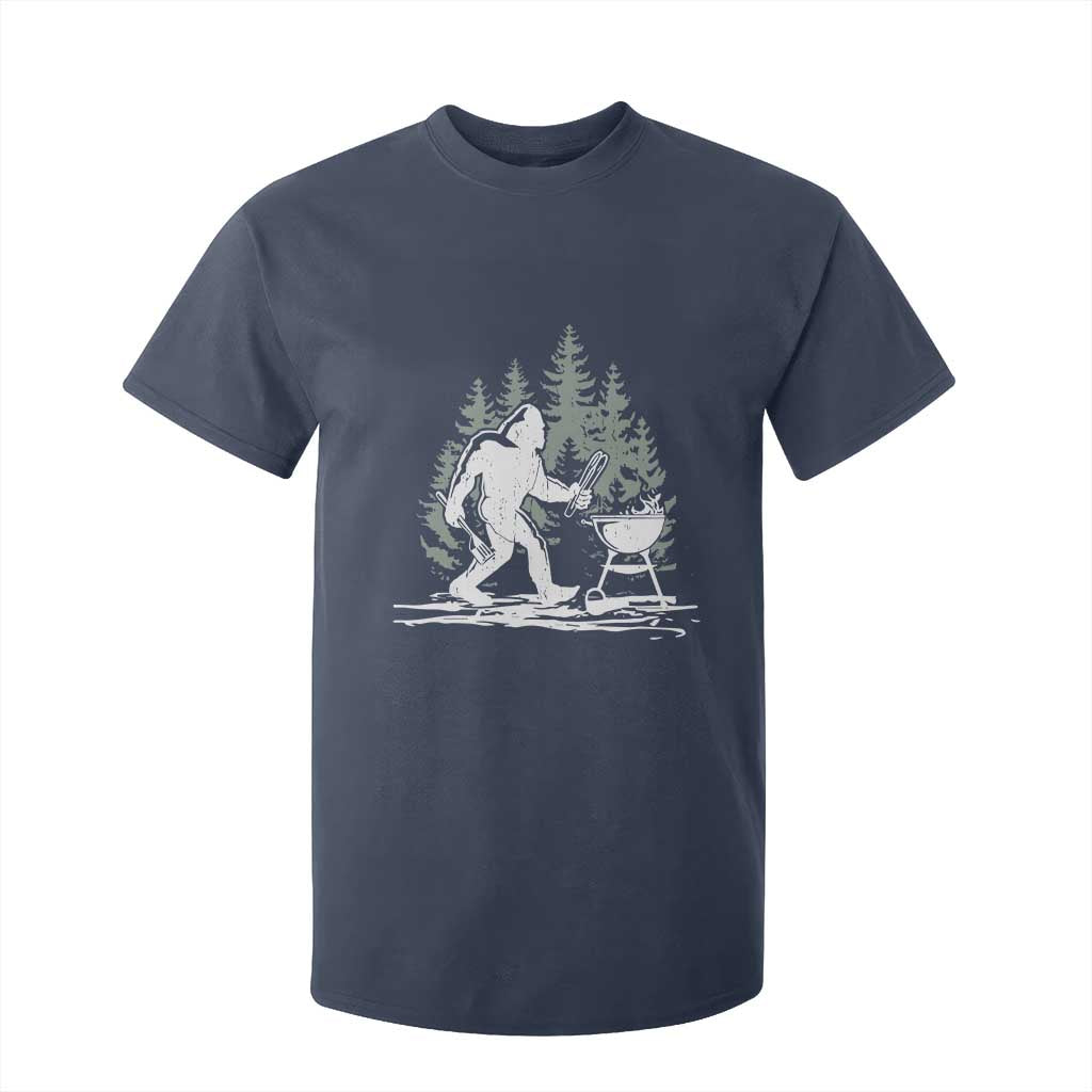 Bigfoot BBQ T Shirt For Kid Funny Sasquatch Barbecue Dad Grill Gift TS10 Navy Print Your Wear