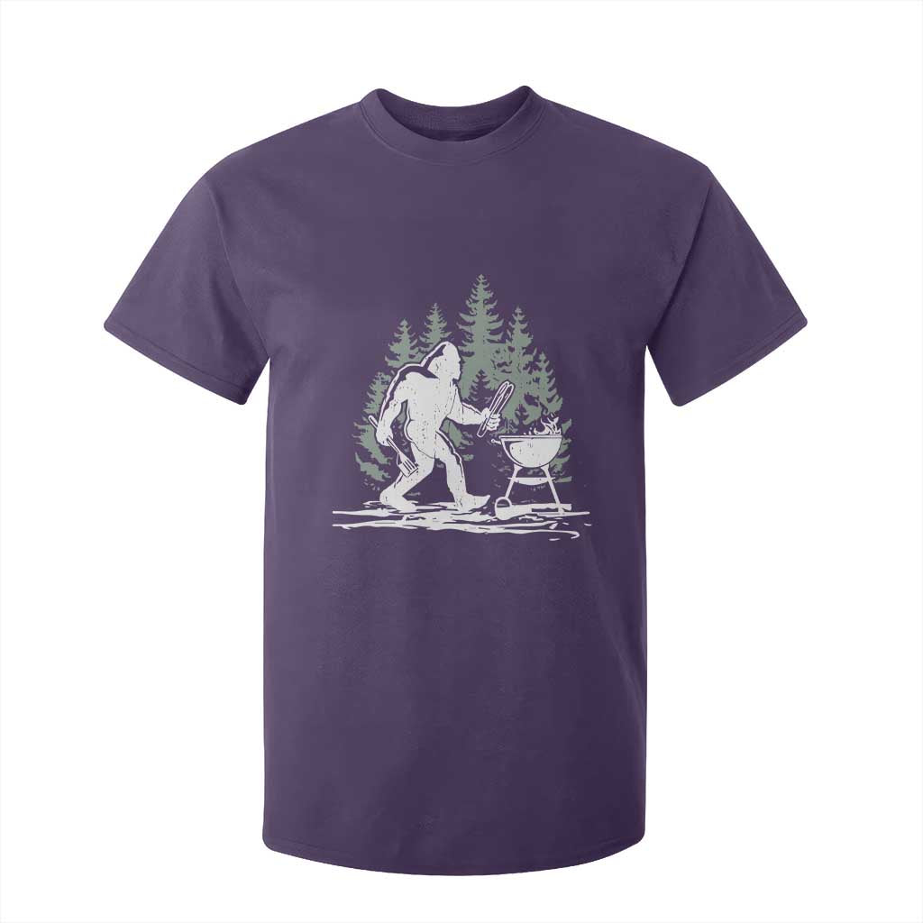 Bigfoot BBQ T Shirt For Kid Funny Sasquatch Barbecue Dad Grill Gift TS10 Purple Print Your Wear